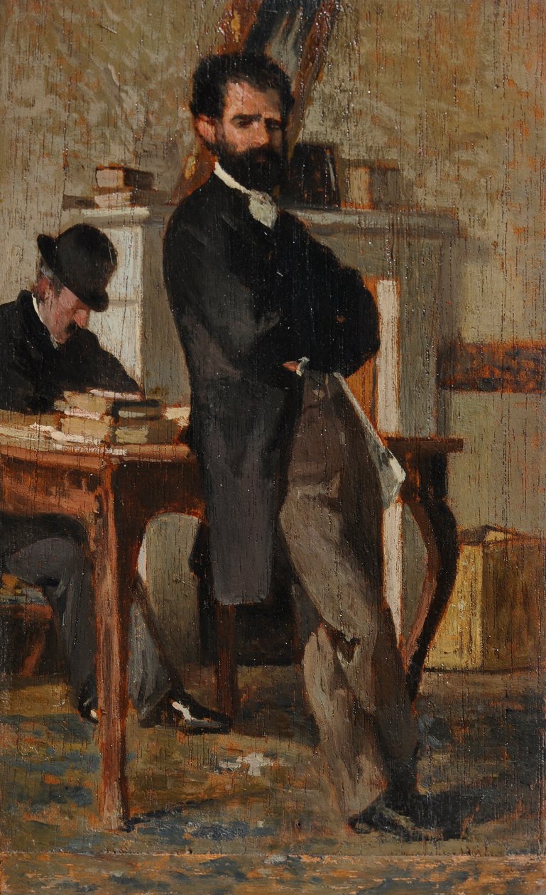 律师西尔维斯特罗-邦乔瓦尼肖像 作者 乔凡尼·法托里（Giovanni Fattori）