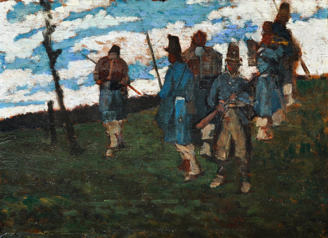 59 年的士兵，约 1859 年（木板油画） 作者 乔凡尼·法托里（Giovanni Fattori）