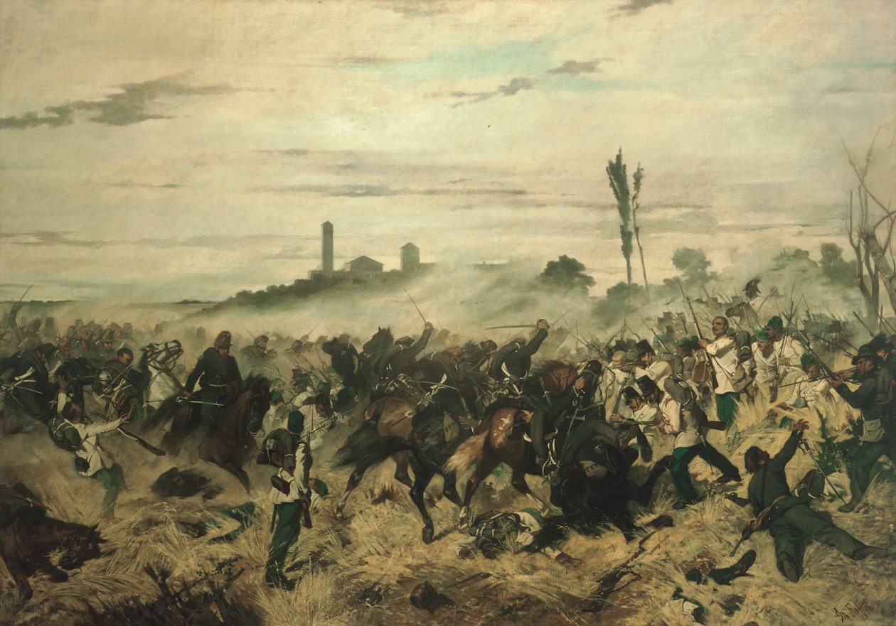 蒙特贝罗之战 作者 乔凡尼·法托里（Giovanni Fattori）