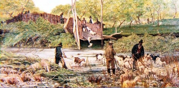 绵羊的跳跃 作者 乔凡尼·法托里（Giovanni Fattori）