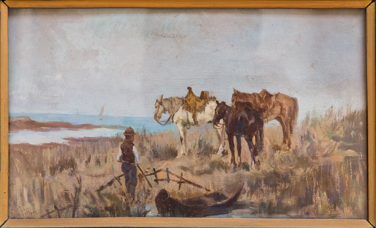 等待（面板油画） 作者 乔凡尼·法托里（Giovanni Fattori）