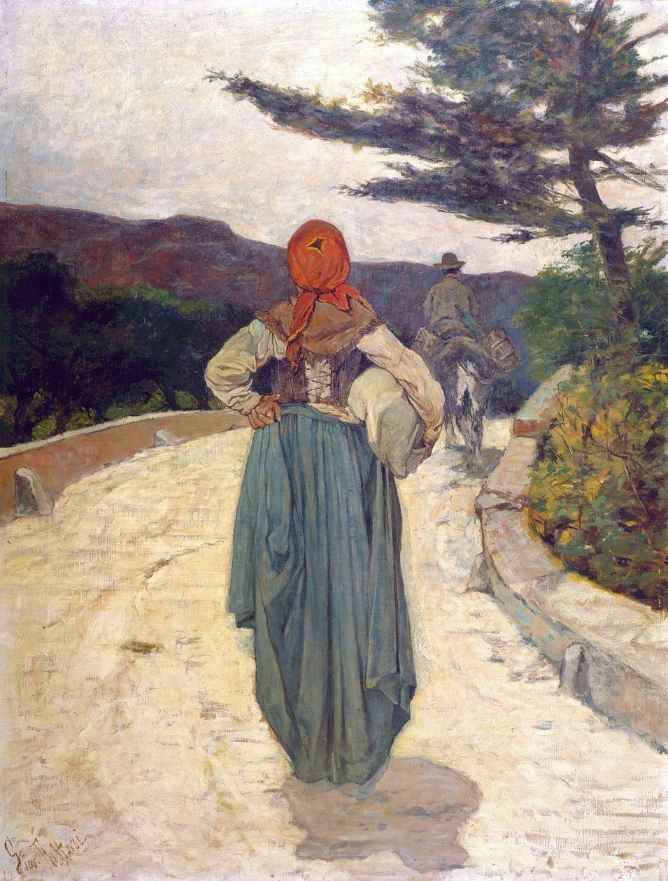 白色之路，约 1887 年（布面油画） 作者 乔凡尼·法托里（Giovanni Fattori）