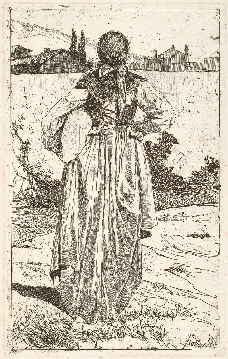 辉长岩的女人 作者 乔凡尼·法托里（Giovanni Fattori）