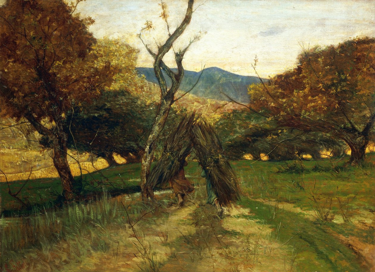 木堆，约1874年，乔万尼-法托里（1825-1908），布面油画 作者 乔凡尼·法托里（Giovanni Fattori）