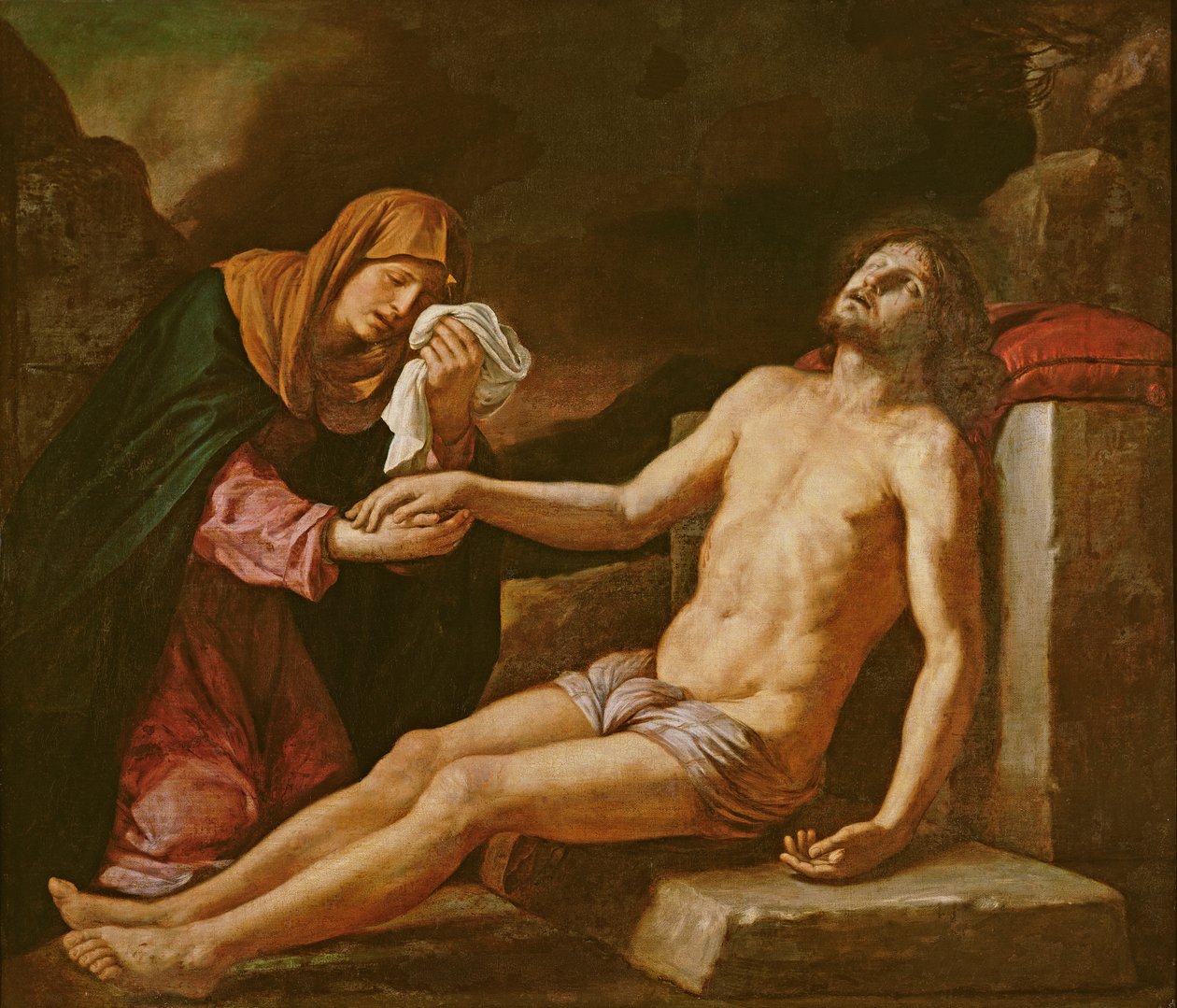 耶稣为圣母哀悼 作者 乔瓦尼·弗朗切斯科·巴尔比里（Il Guercino）