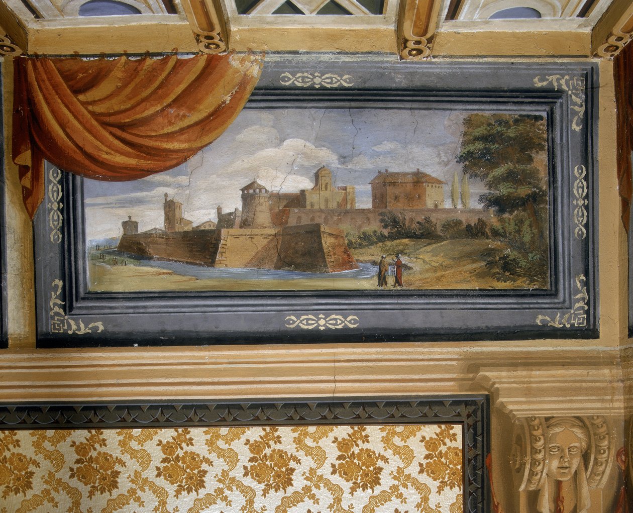 与建筑物的农村景观 作者 乔瓦尼·弗朗切斯科·巴尔比里（Il Guercino）