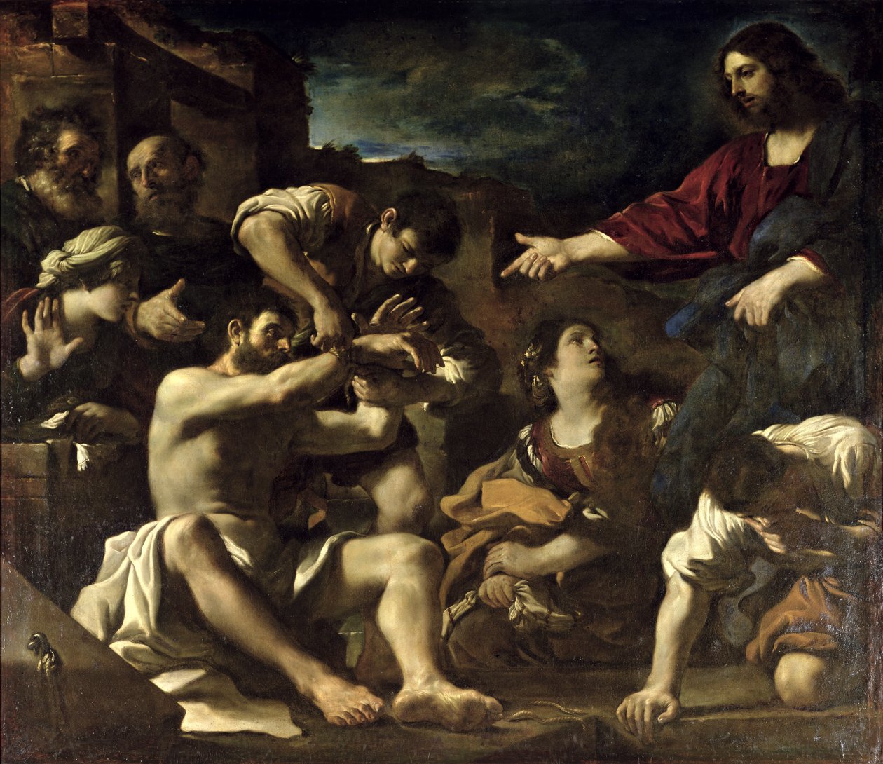 拉撒路的复活，c.1619 作者 乔瓦尼·弗朗切斯科·巴尔比里（Il Guercino）