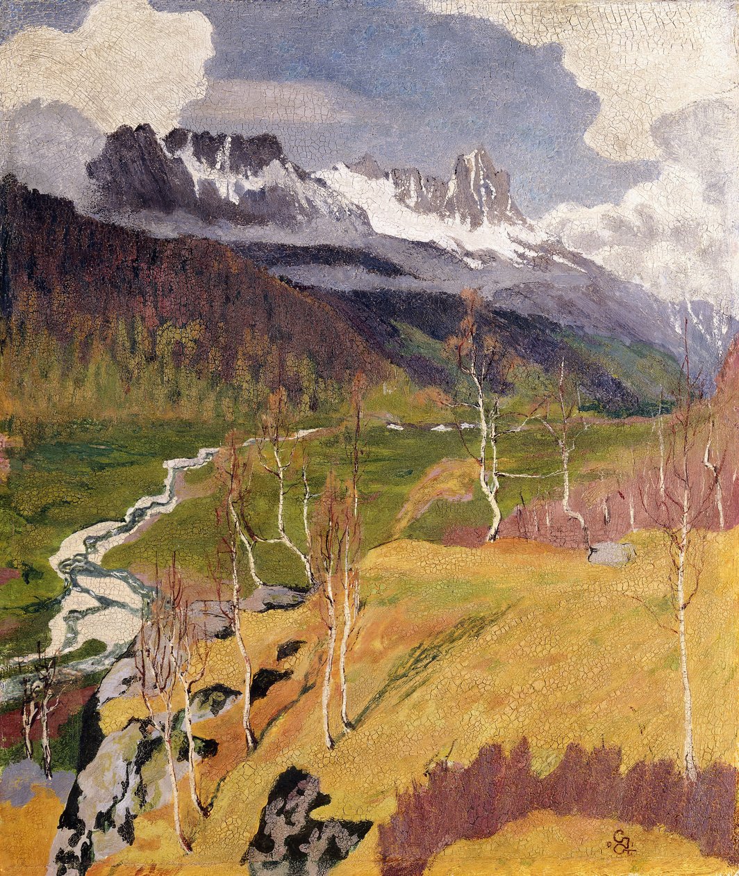 秋天风景；赫伯斯特兰查夫特，1903年 作者 乔瓦尼·贾科梅蒂
