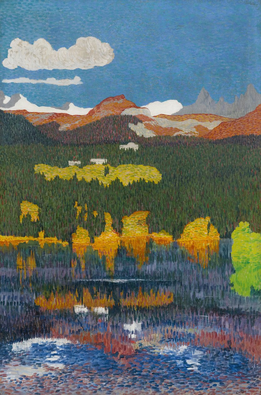 弗利姆斯的全景。三联画，左图，1904年。 作者 乔瓦尼·贾科梅蒂