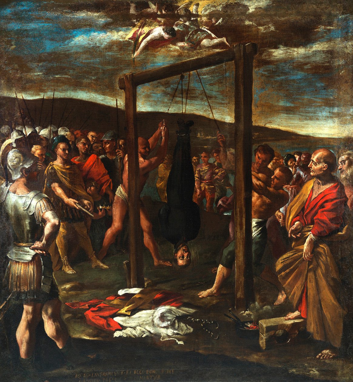 圣约瑟夫牧师的殉道，约1640-1645年。 作者 乔凡尼·兰弗兰科（Giovanni Lanfranco）