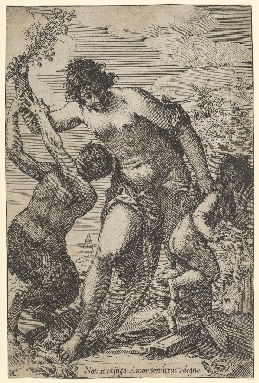 Venus Whipping Cupid with Roses, early 17 century. 作者 乔瓦尼·路易吉·瓦莱西奥