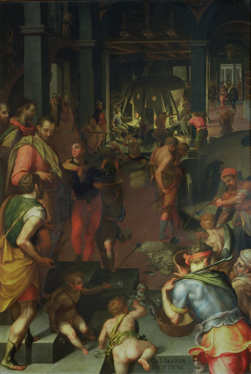 The Glassworks，1572（石板） 作者 乔凡尼·玛丽亚·巴特里（Giovanni Maria Butteri）