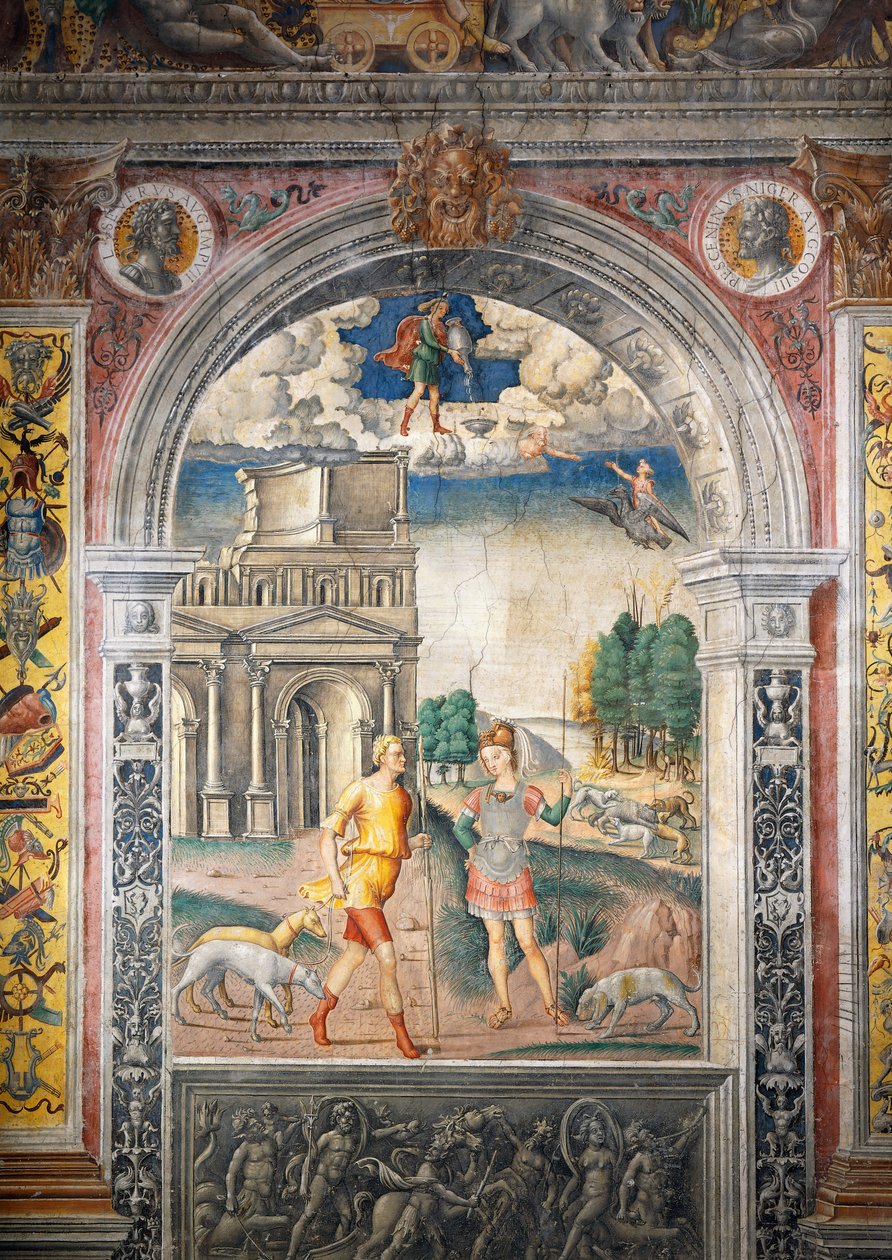 Giovanni Maria Falconetto (1468-1535) 的壁画，十二宫宫，Palazzo D