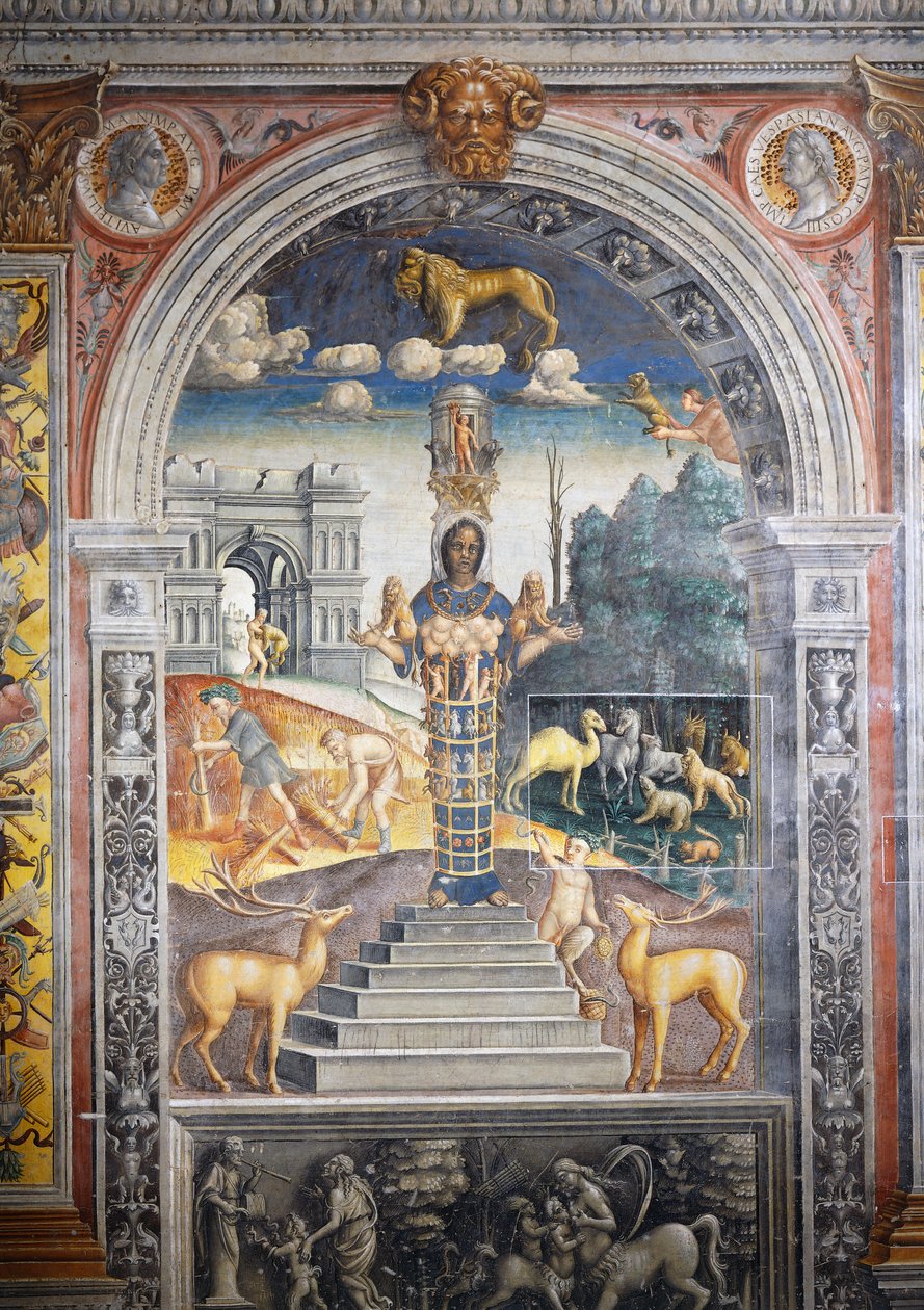 Giovanni Maria Falconetto (1468-1535) 的壁画，十二宫宫，Palazzo D