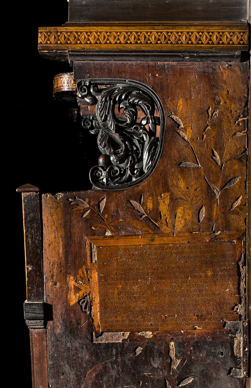 Lignaean Canonical Choir，Giovanni Maria Platina 镶嵌，1484 年，右侧镶嵌 作者 乔瓦尼·玛丽亚·普拉蒂纳