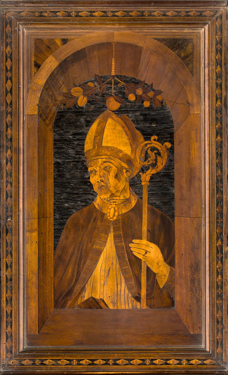 Lignaean Canonical Choir，Giovanni Maria Platina 镶嵌，1484 年，Sant
