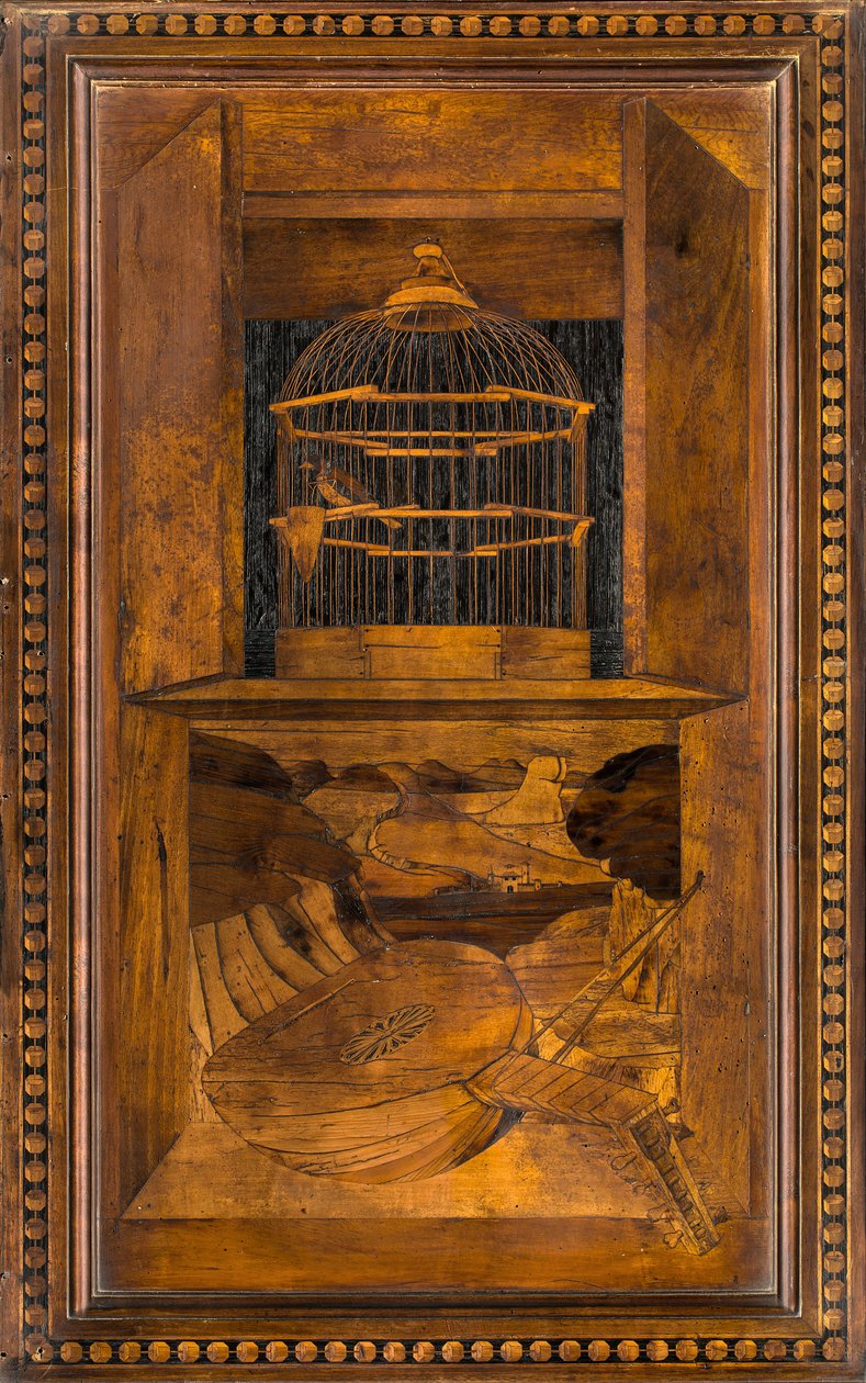Lignaean Canonical 合唱团，由 Giovanni Maria Platina 镶嵌，1484 年，Superior Stall 作者 乔瓦尼·玛丽亚·普拉蒂纳