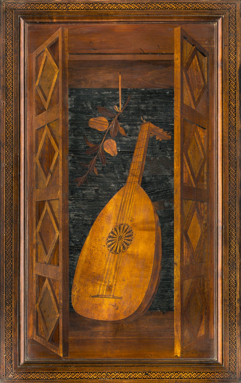 Lignaean Canonical 合唱团，由 Giovanni Maria Platina 镶嵌，1484 年，Superior Stall 作者 乔瓦尼·玛丽亚·普拉蒂纳