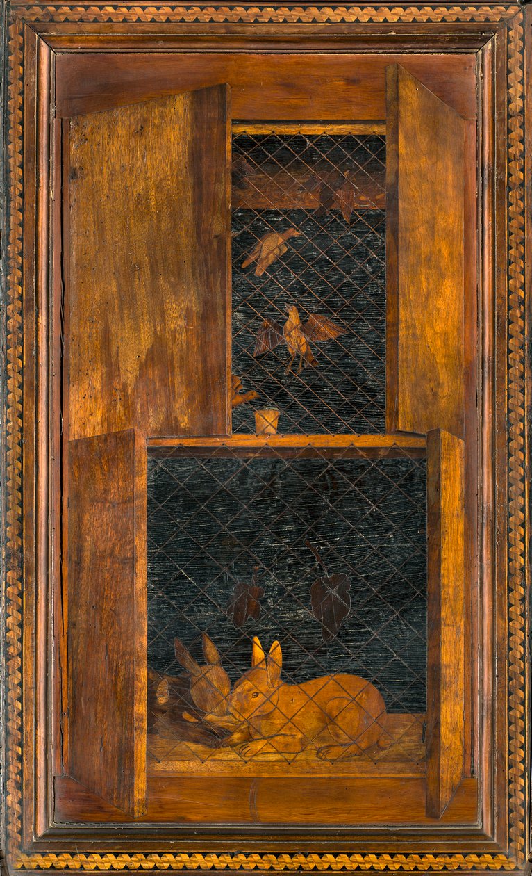 Lignaean Canonical 合唱团，由 Giovanni Maria Platina 镶嵌，1484 年，Superior Stall 作者 乔瓦尼·玛丽亚·普拉蒂纳
