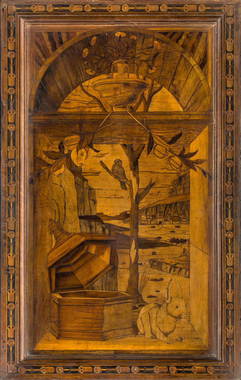 Lignaean Canonical Choir，由Giovanni Maria Platina 1484年镶嵌，高级档位 作者 乔瓦尼·玛丽亚·普拉蒂纳