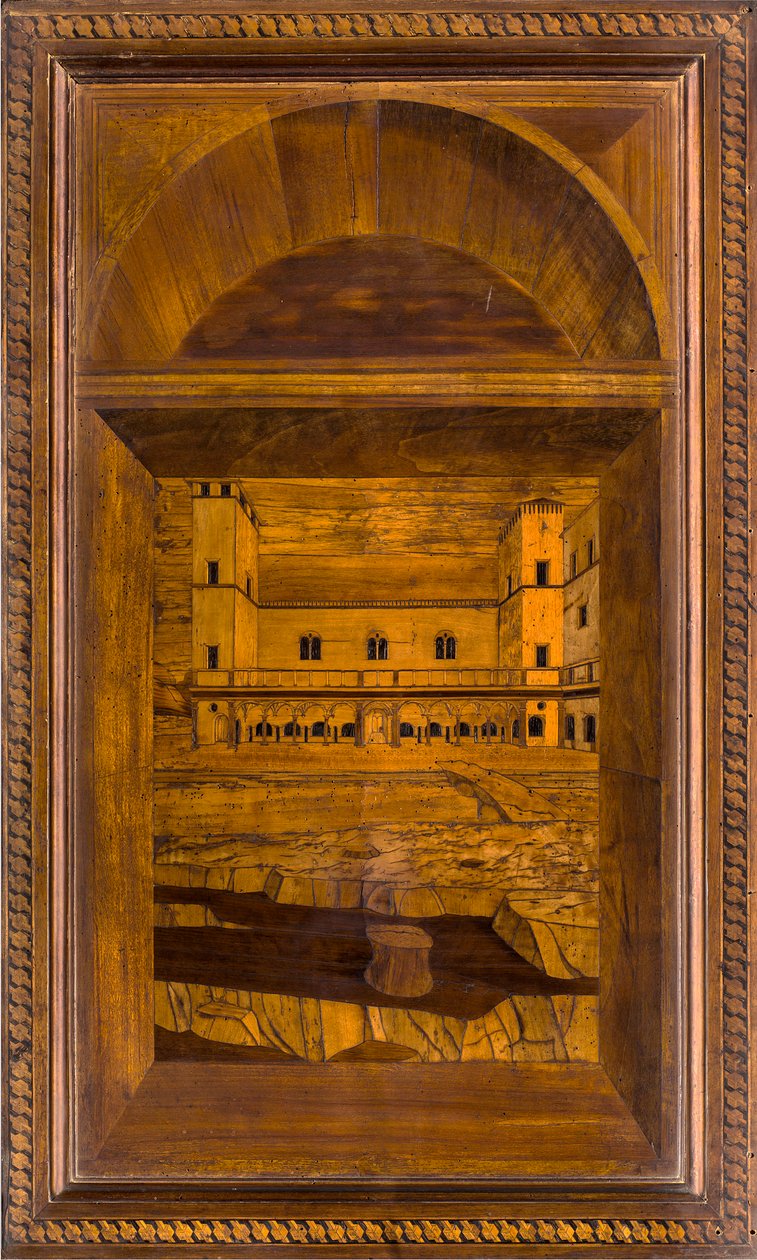 Lignaean Canonical Choir，由Giovanni Maria Platina 1484年镶嵌，高级档位 作者 乔瓦尼·玛丽亚·普拉蒂纳