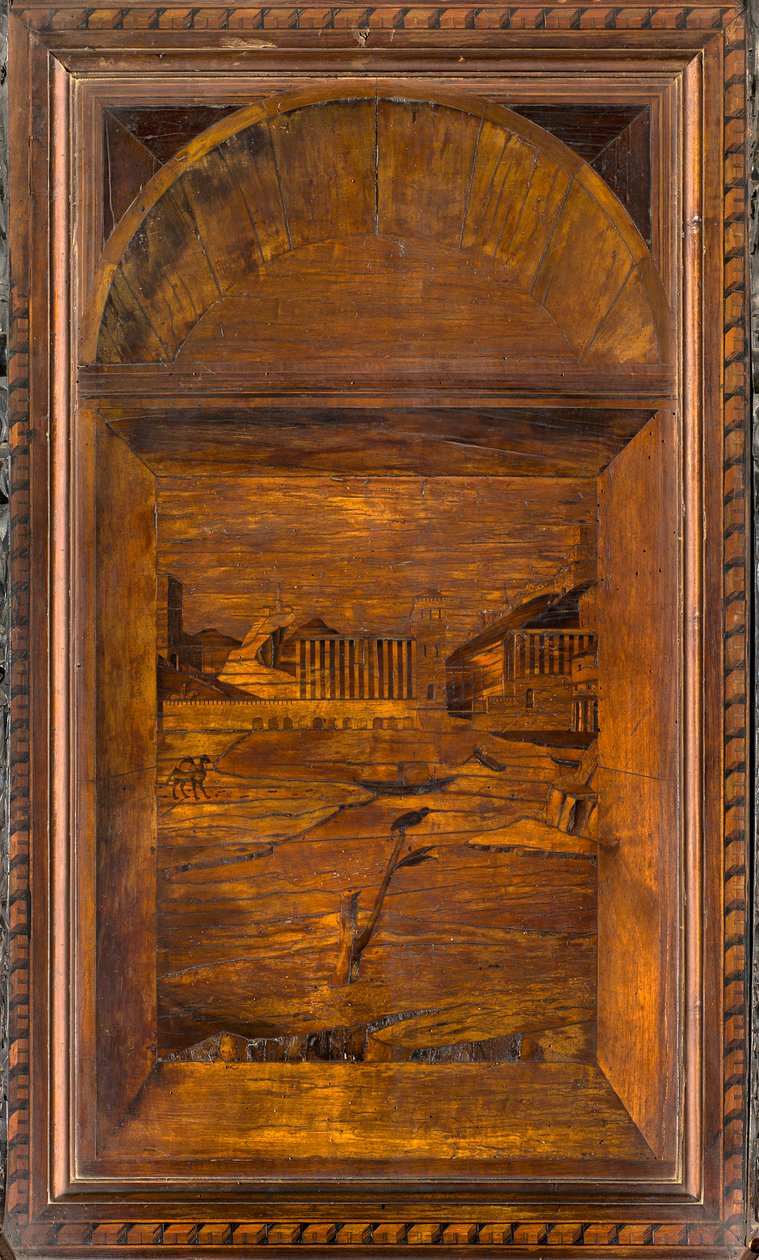 Lignaean Canonical Choir, Inlaid by Giovanni Maria Platina 1484, Superior Stall 作者 乔瓦尼·玛丽亚·普拉蒂纳