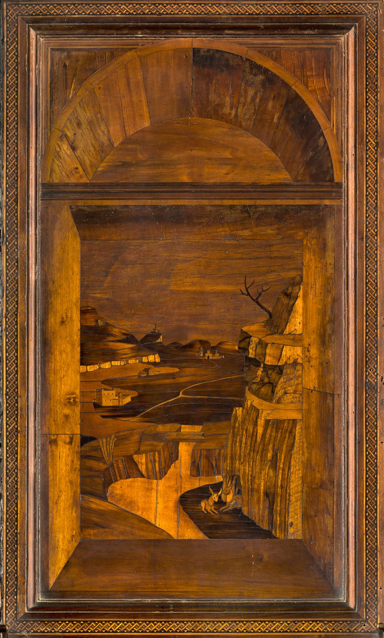 Lignaean Canonical 合唱团，由 Giovanni Maria Platina 镶嵌，1484 年，高级摊位 作者 乔瓦尼·玛丽亚·普拉蒂纳