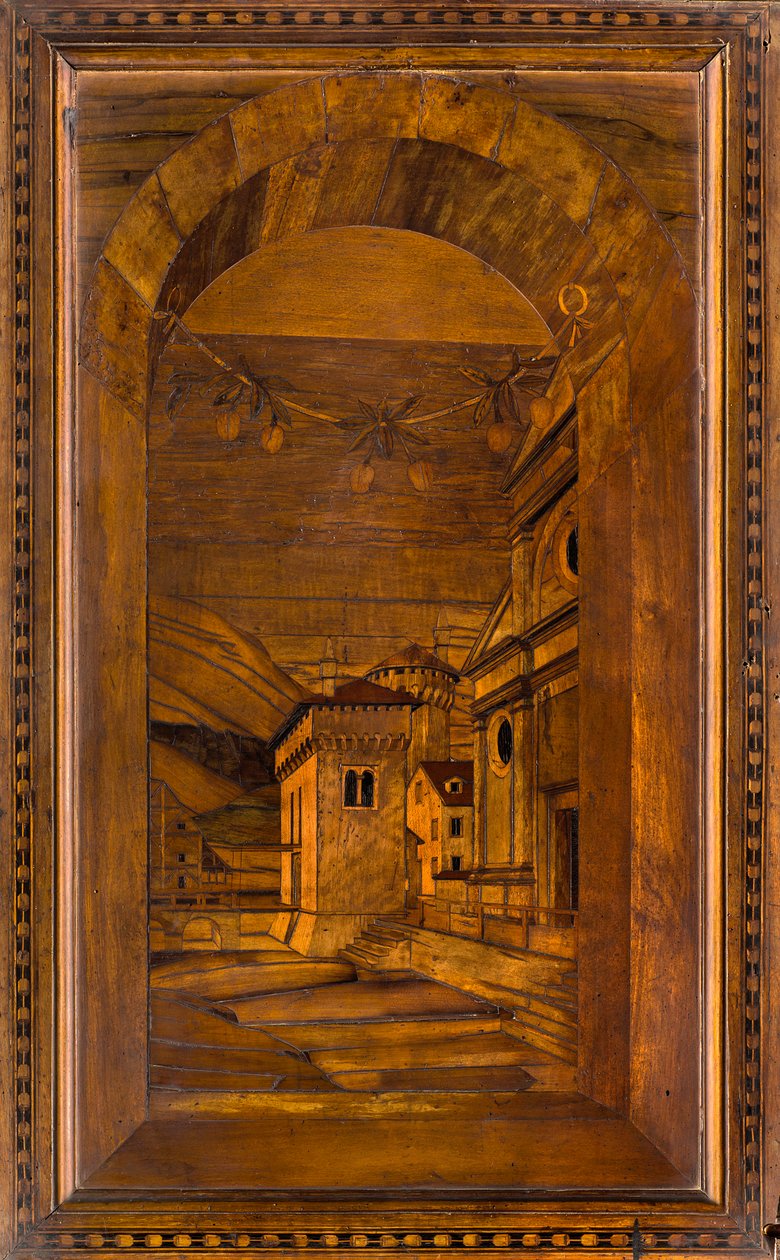 Lignaean Canonical 合唱团，由 Giovanni Maria Platina 镶嵌，1484 年，高级摊位 作者 乔瓦尼·玛丽亚·普拉蒂纳