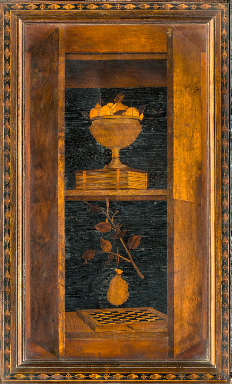 Lignaean Canonical 合唱团，由 Giovanni Maria Platina 镶嵌，1484 年，Superior Stall 作者 乔瓦尼·玛丽亚·普拉蒂纳