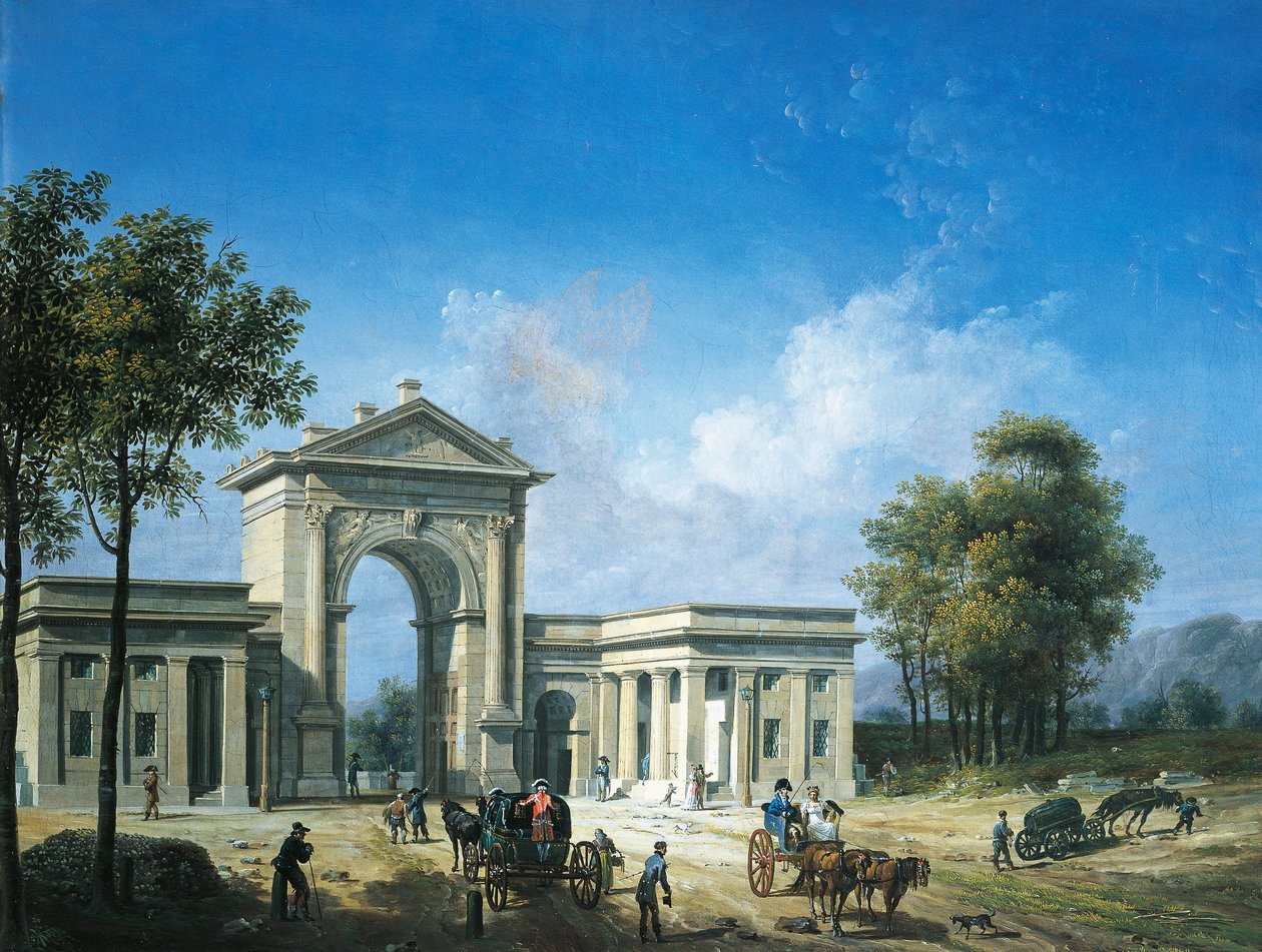 米兰新门 (Porta Nuova) 景观，乔瓦尼·米利亚拉 (Giovanni Migliara) 作者 乔凡尼·米利亚拉（Giovanni Migliara）