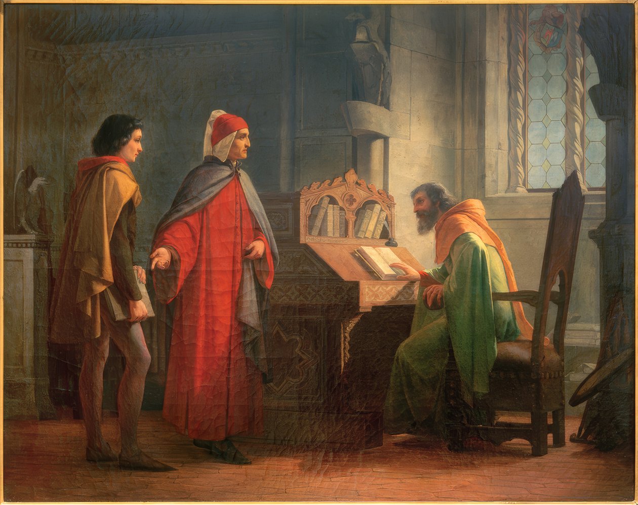 Dante Alighieri stellt Giotto dem Guido Novello da Polenta vor 作者 乔凡尼·摩奇