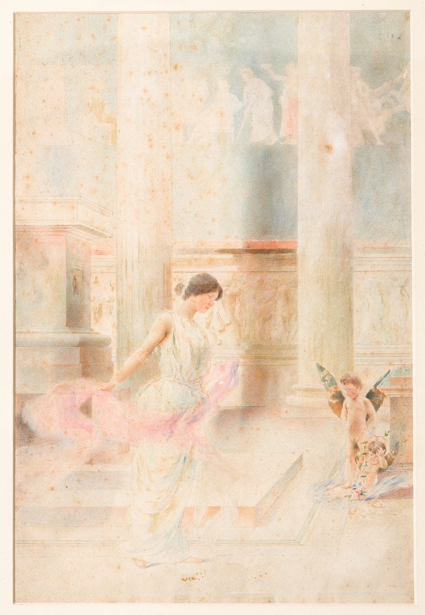 婚礼舞蹈（水彩画） 作者 乔凡尼·穆齐奥利（Giovanni Muzzioli）