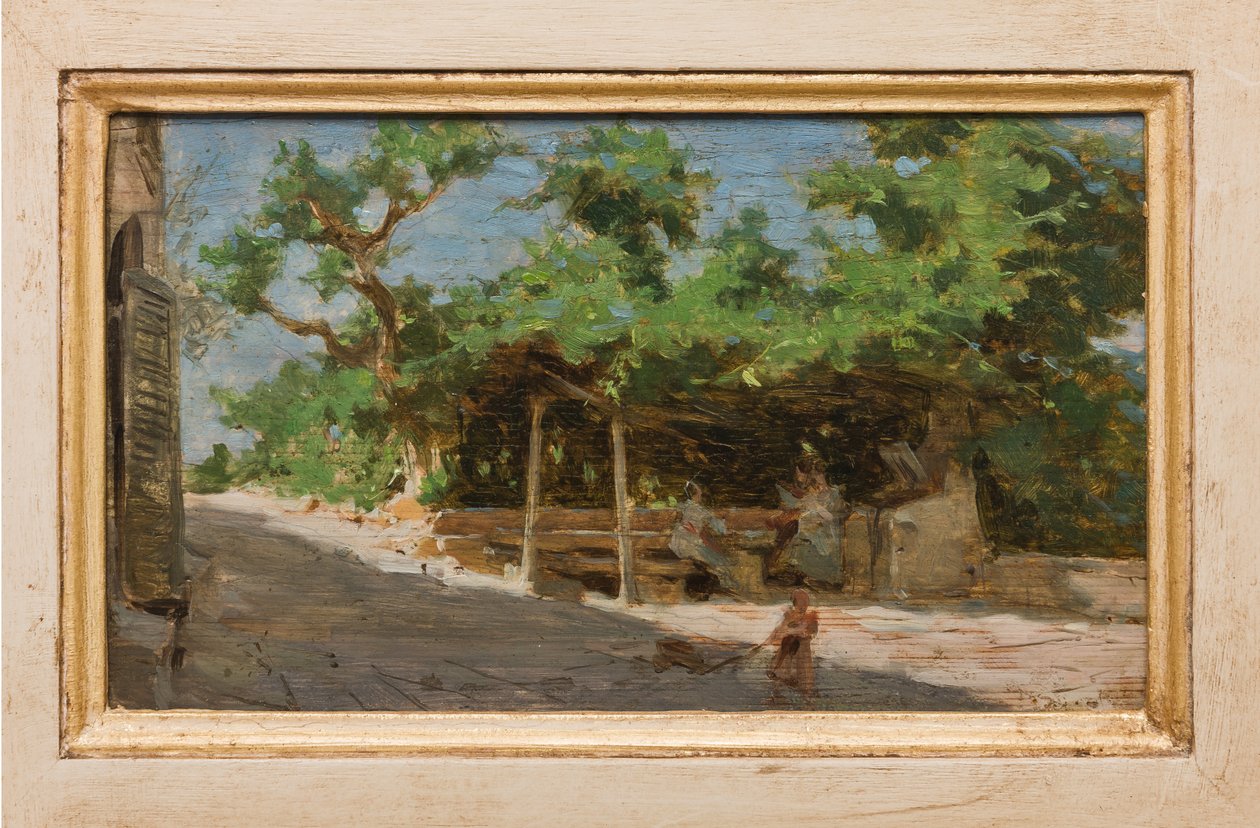 凉亭（布面油画） 作者 乔凡尼·穆齐奥利（Giovanni Muzzioli）