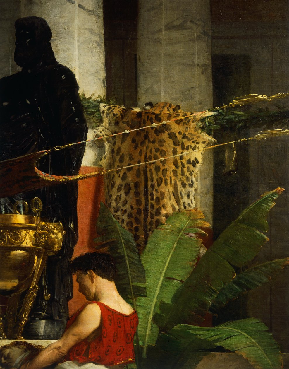 波佩亚的复仇》，细节，乔瓦尼-穆齐奥里（1854-1894），布面油画 作者 乔凡尼·穆齐奥利（Giovanni Muzzioli）