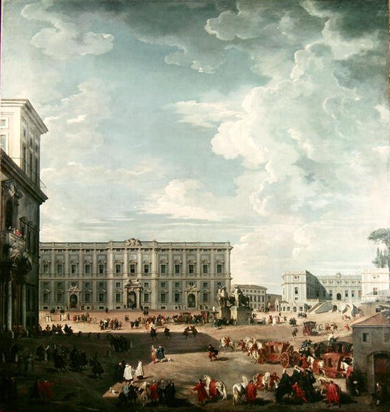 Piazza del Quirinale，罗马的看法 作者 乔瓦尼·保罗·帕尼尼