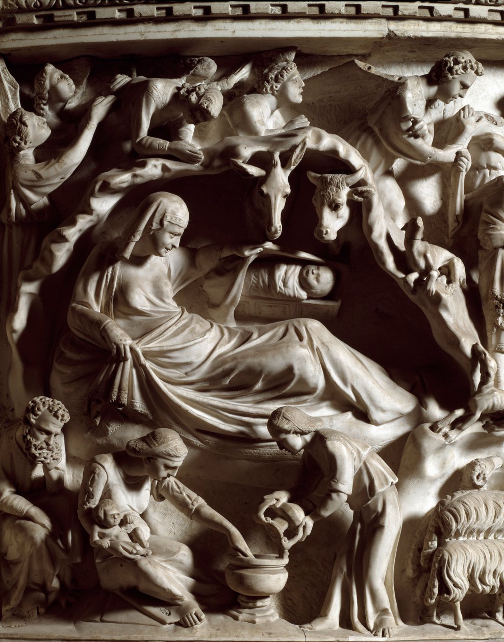 Nativity, detail 作者 乔凡尼·皮萨诺（Giovanni Pisano）