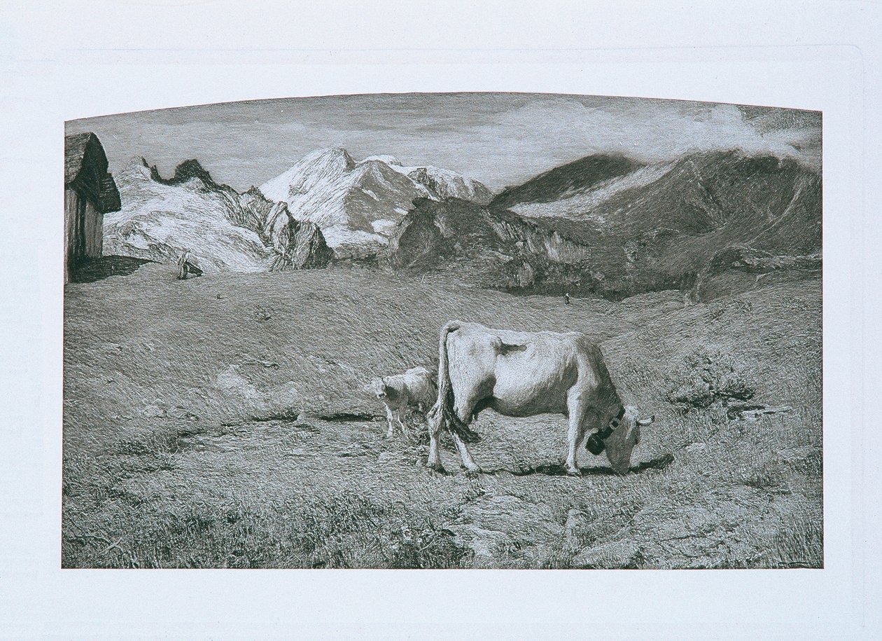 春季牧场 作者 乔凡尼·塞甘蒂尼（Giovanni Segantini）