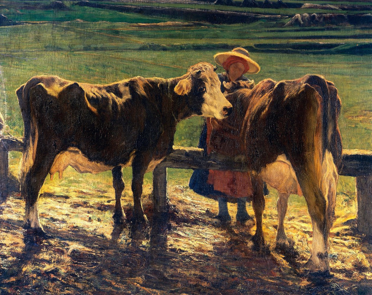放牧 作者 乔凡尼·塞甘蒂尼（Giovanni Segantini）