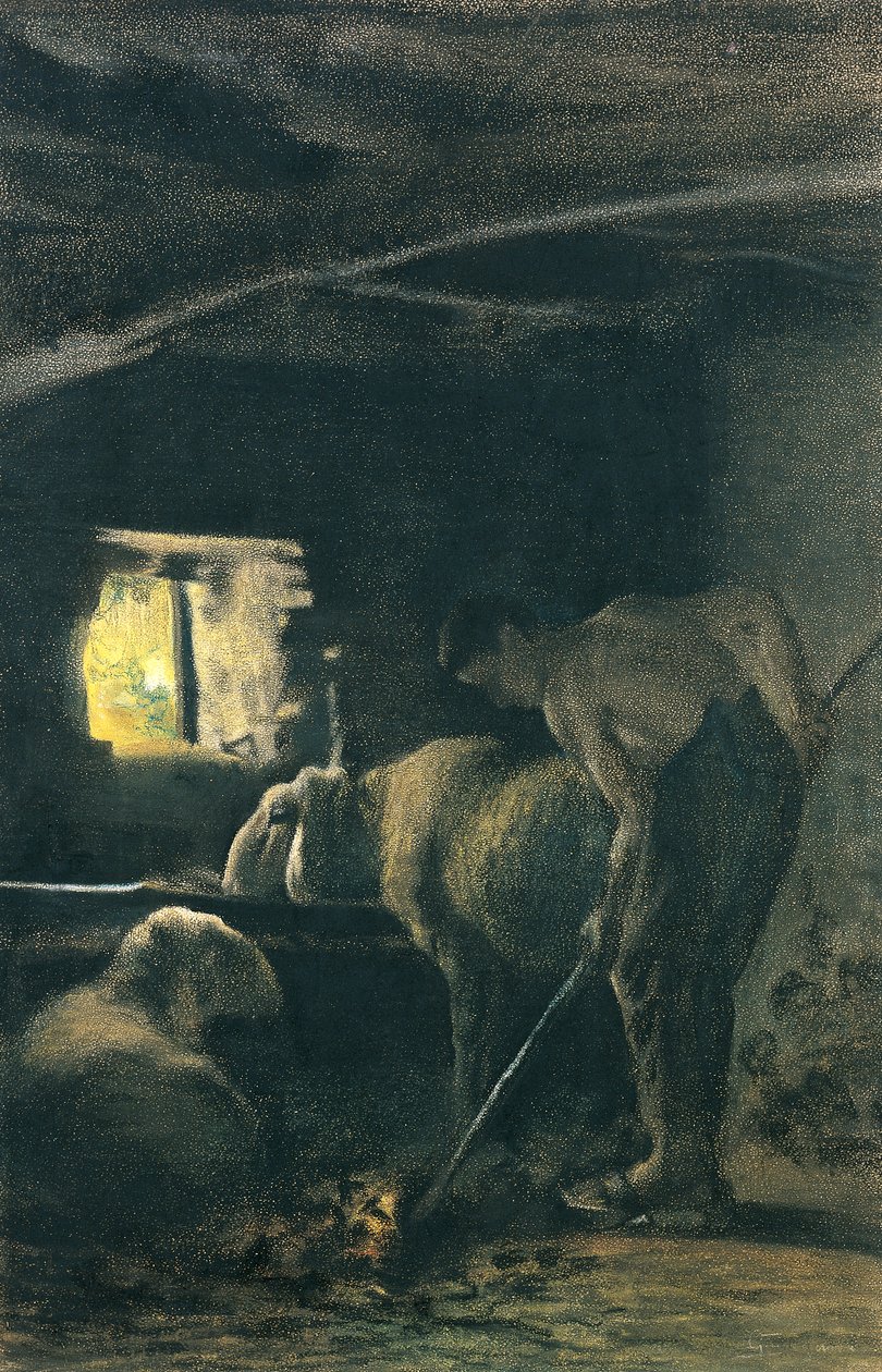 在稳定的 作者 乔凡尼·塞甘蒂尼（Giovanni Segantini）