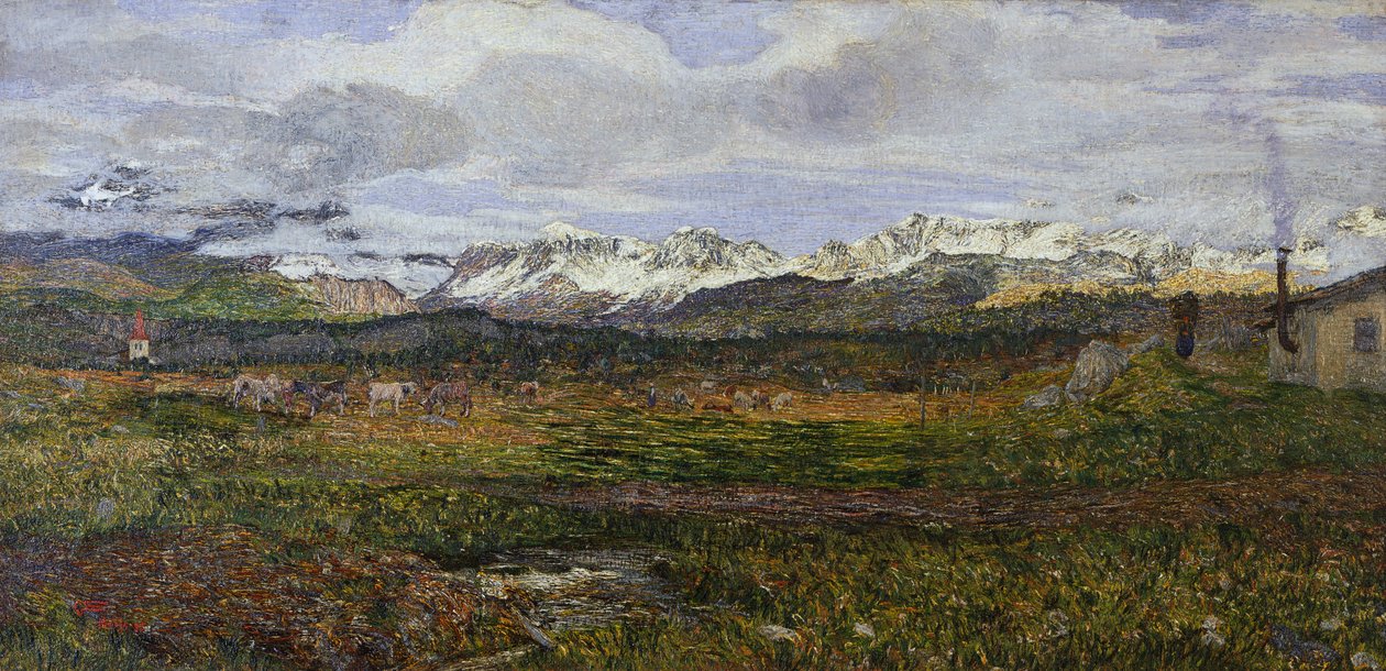 马洛亚上的风景或回到他的故乡 作者 乔凡尼·塞甘蒂尼（Giovanni Segantini）