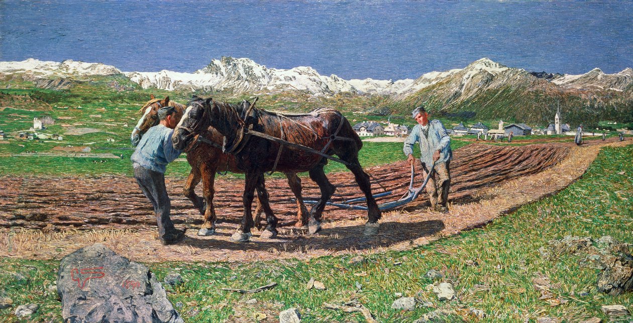 耕作 作者 乔凡尼·塞甘蒂尼（Giovanni Segantini）