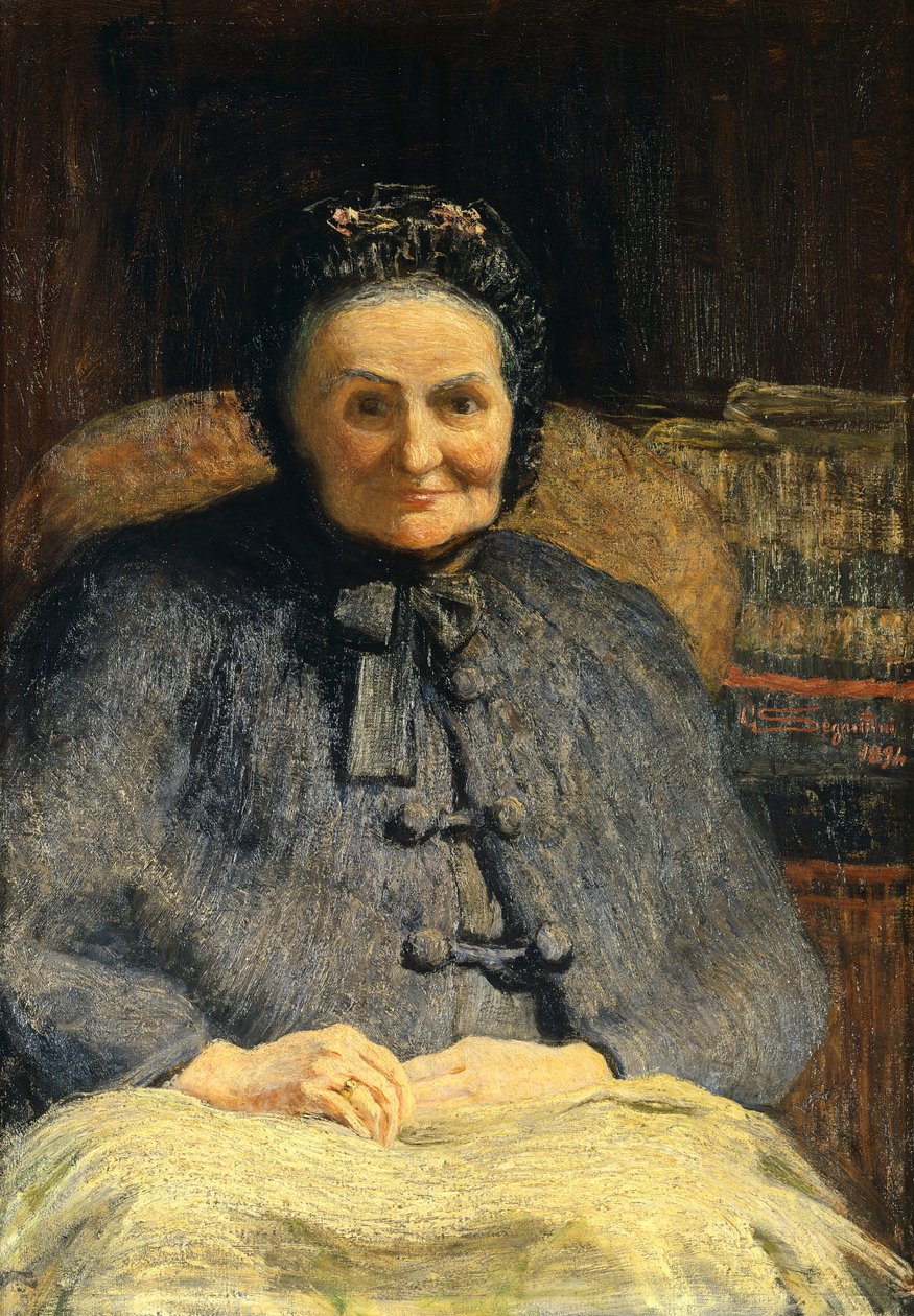卡西拉吉-奥里亚尼夫人的肖像，作者是乔万尼-塞甘蒂尼（1858-1899）。 作者 乔凡尼·塞甘蒂尼（Giovanni Segantini）