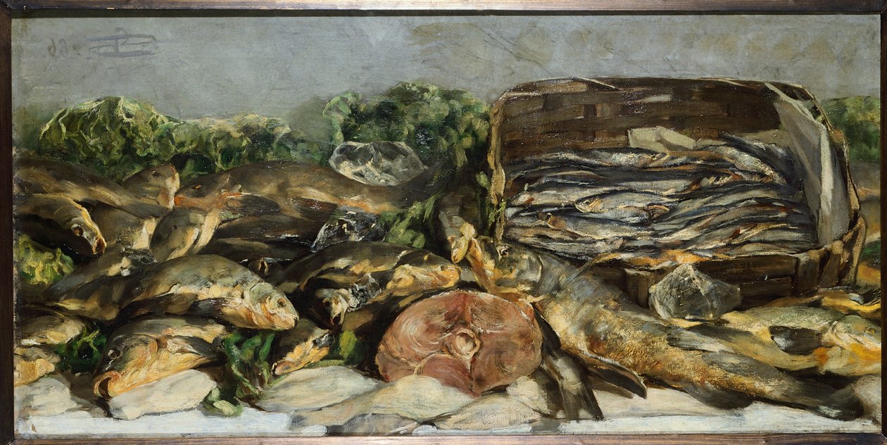 有鱼的静物 作者 乔凡尼·塞甘蒂尼（Giovanni Segantini）