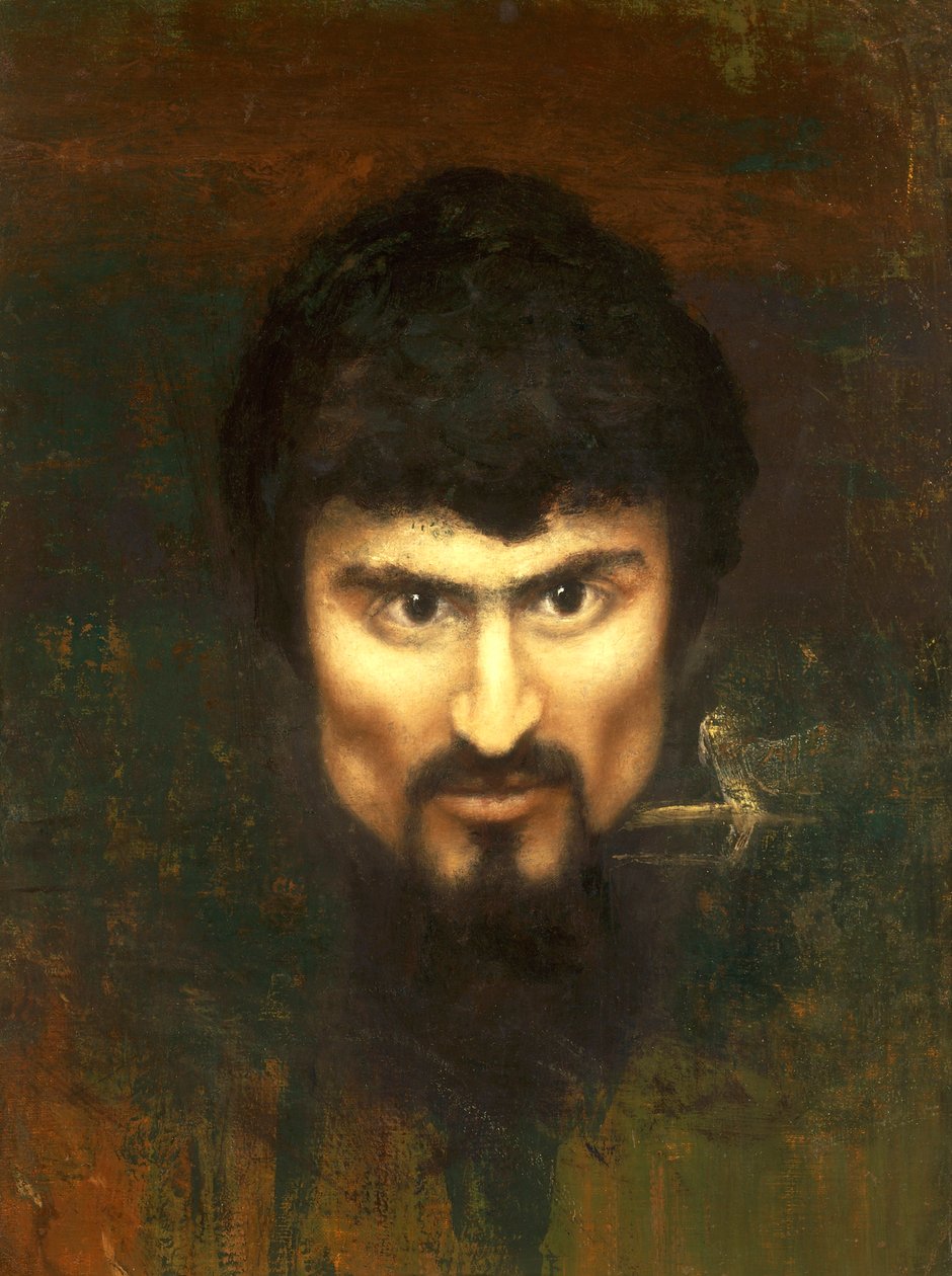 瑞士，圣莫里茨，1882年的自画像 作者 乔凡尼·塞甘蒂尼（Giovanni Segantini）