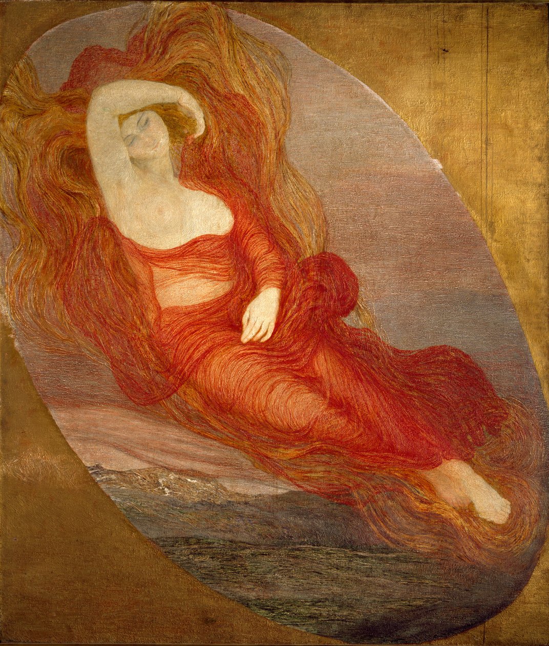 乔瓦尼·塞甘蒂尼 (Giovanni Segantini) (1858-1899) 1894-1897 年画的爱情女神。 210x133 厘米米兰，现代艺术画廊 作者 乔凡尼·塞甘蒂尼（Giovanni Segantini）