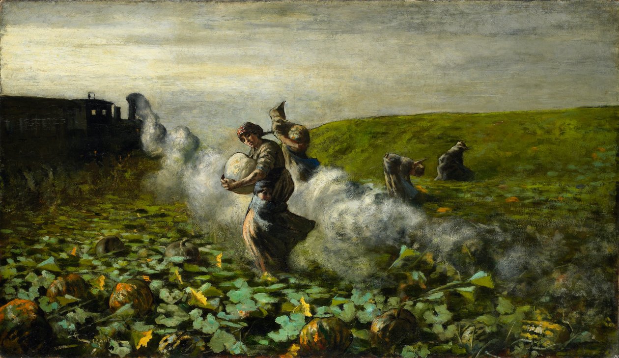 南瓜丰收，1897年 作者 乔凡尼·塞甘蒂尼（Giovanni Segantini）