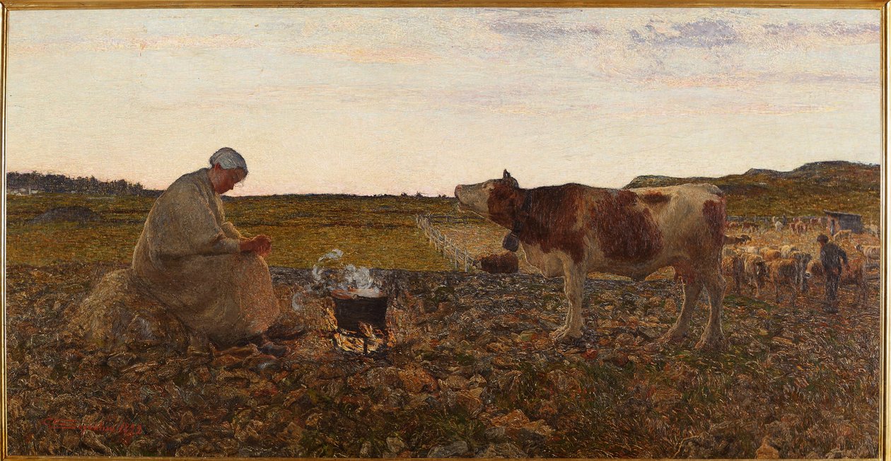 悲伤的时刻（绘画 作者 乔凡尼·塞甘蒂尼（Giovanni Segantini）