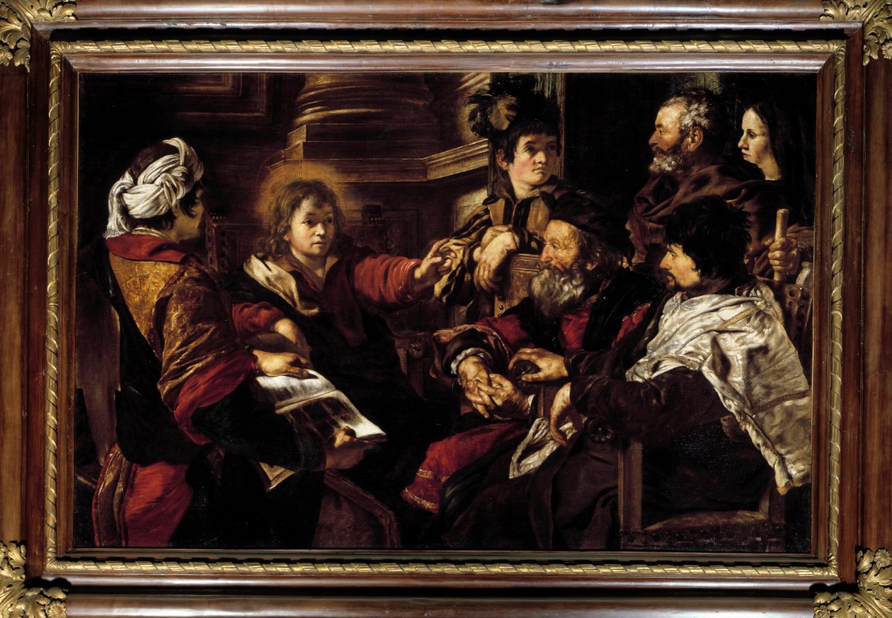 基督和医生乔瓦尼·塞罗丁（Giovanni Serodine，1600-1630 年）17 世纪的绘画作品。 1,45x2,24 m 巴黎，卢浮宫 作者 乔凡尼·塞洛丁