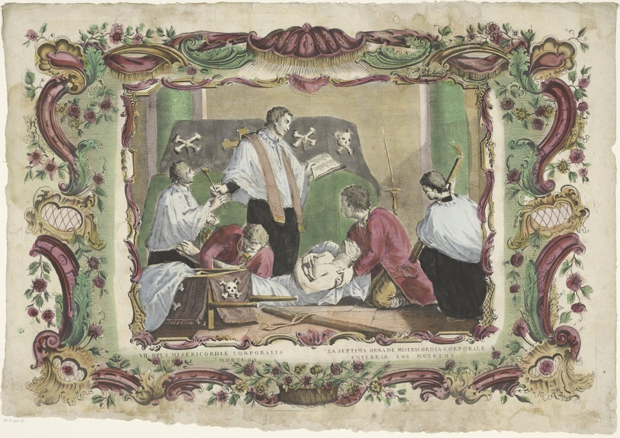 埋葬死者
VII opus misericordiae corporalis / La septima obrade misericordia corporale（标题标在实物上）
怜悯的精神工作（系列名称） 作者 乔瓦尼·沃尔帕托