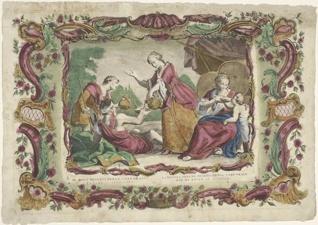 解渴
III. opus misericordiae corporalis / Latercera obra de misericordia corporal (...) （标题标在物品上）
精神怜悯事工（系列名称） 作者 乔瓦尼·沃尔帕托